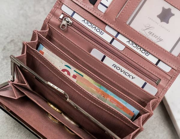Velká, kožená dámská peněženka na patentku - 4U Cavaldi