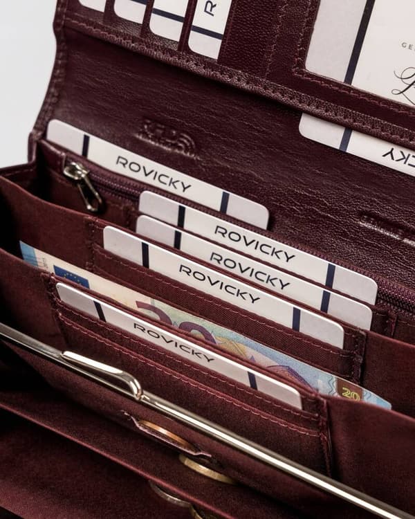 Velká kožená peněženka se systémem RFID Protect - Rovicky