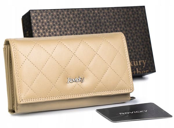 Velká, kožená dámská peněženka s RFID systémem - Rovicky