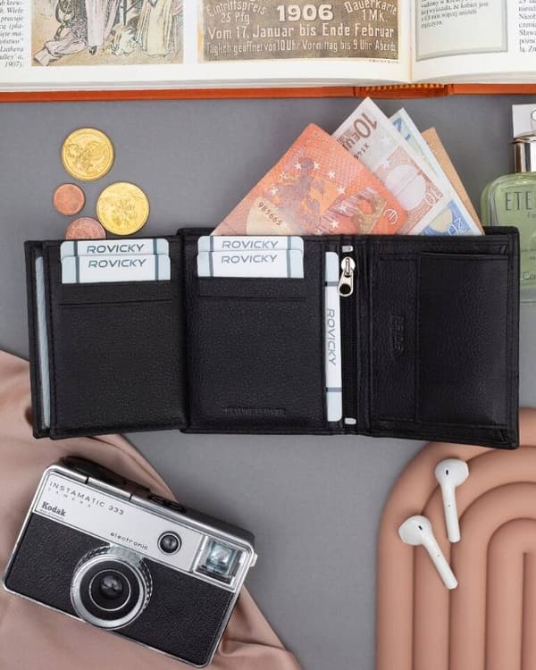 Kožená pánská peněženka s RFID systémem - 4U Cavaldi