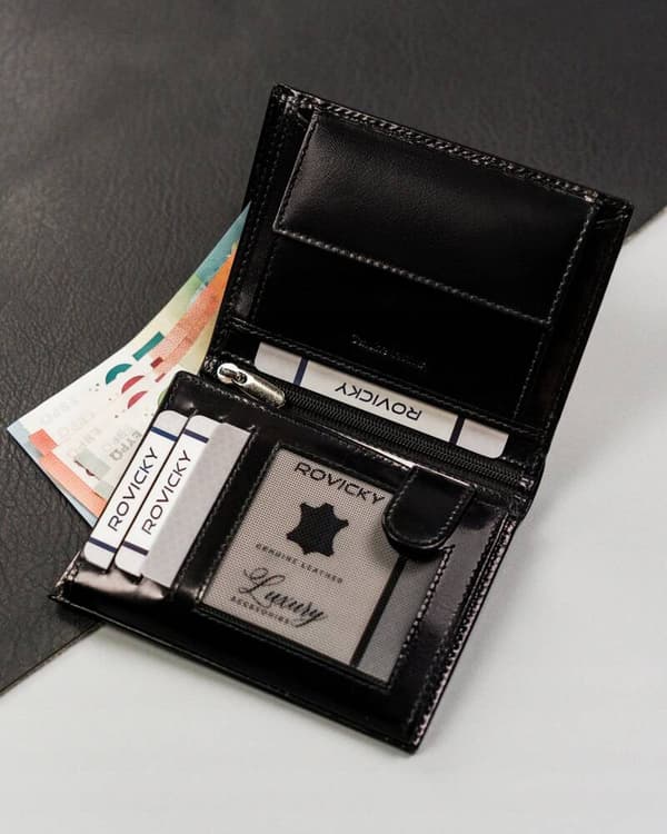 Kožená, velká pánská peněženka s RFID systémem - Rovicky