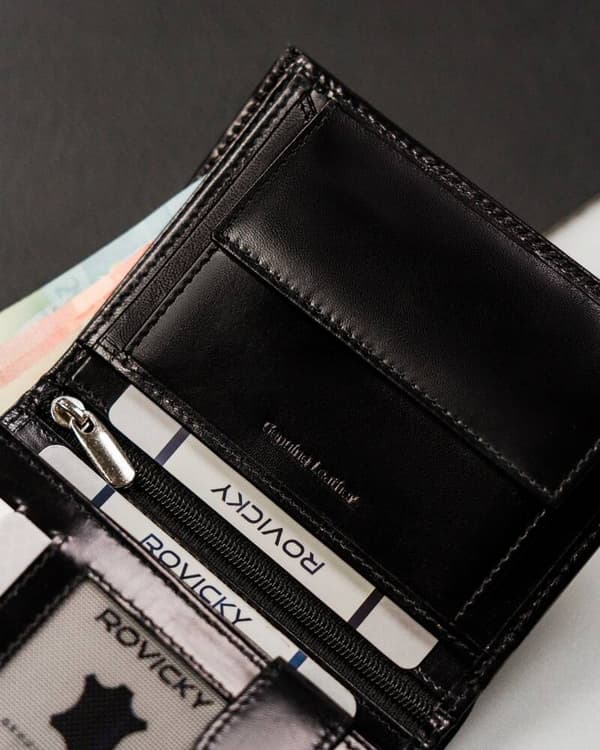 Kožená, velká pánská peněženka s RFID systémem - Rovicky