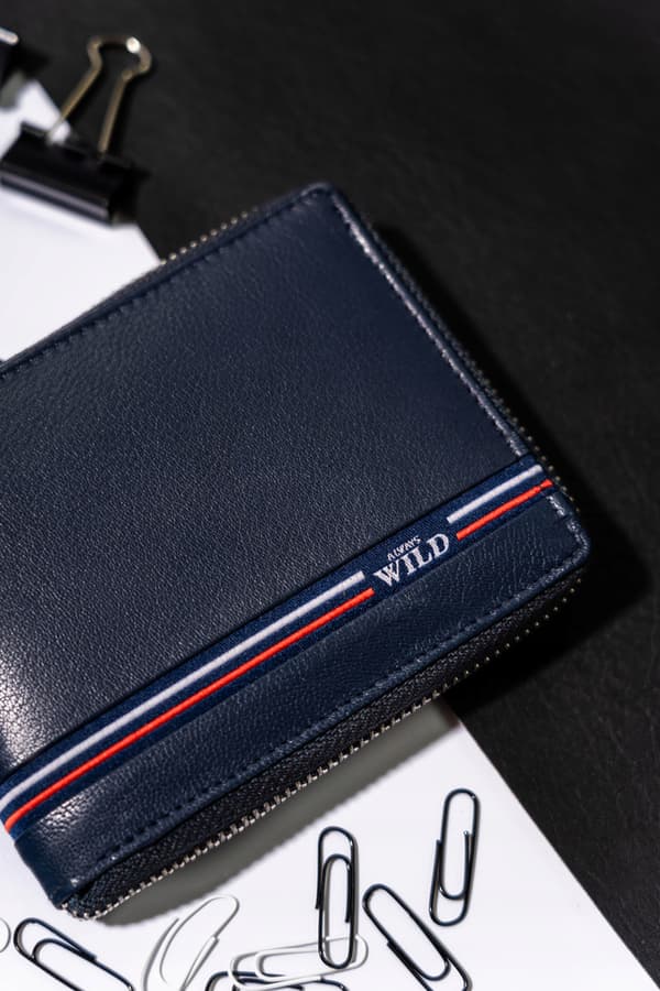 Pánská kožená peněženka na zip - Always Wild