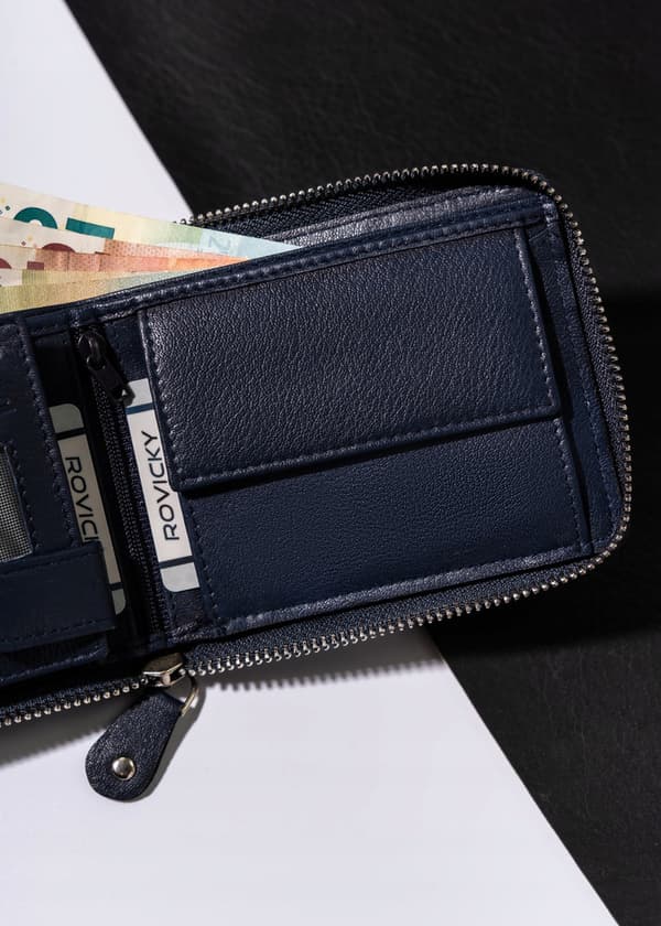 Pánská kožená peněženka na zip - Always Wild