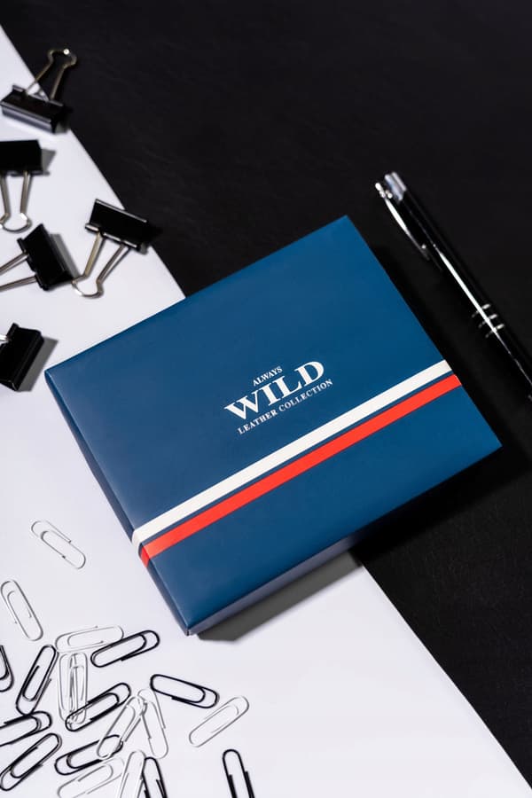 Stor, læder pung til mænd med lynlås - Always Wild