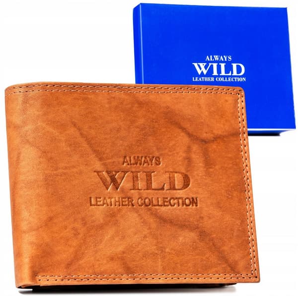 Velká, kožená pánská peněženka bez zapínání - Always Wild