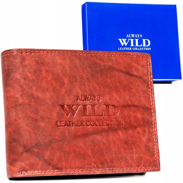 Velká, kožená pánská peněženka bez zapínání - Always Wild