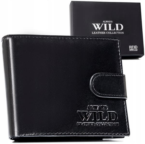 Klasická, horizontální pánská peněženka z přírodní kůže - Always Wild