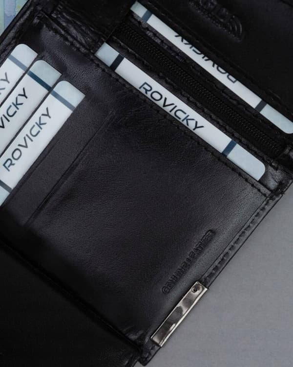 Velká, kožená pánská peněženka s RFID systémem - Ronaldo