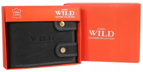 Suuri, nahkainen miesten lompakko RFID-järjestelmällä - Always Wild