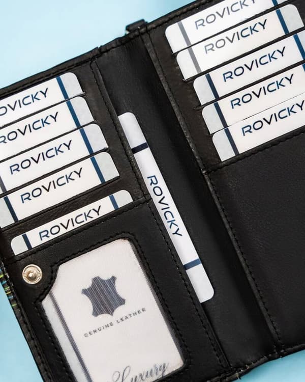 Dámská peněženka na patentku z přírodní kůže - Rovicky