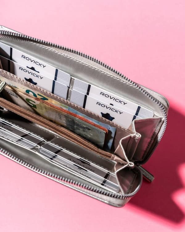 Elegantní, velká dámská peněženka na zip - Rovicky