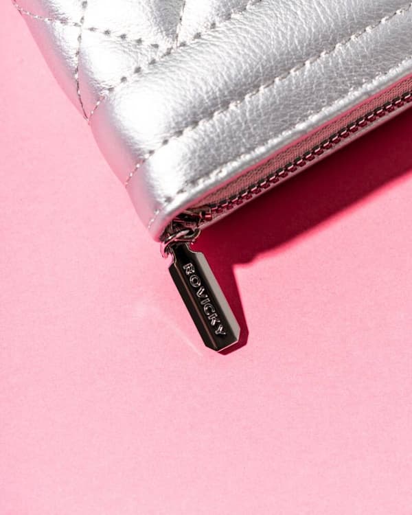 Prošívaná, velká dámská peněženka-penál na zip - Rovicky