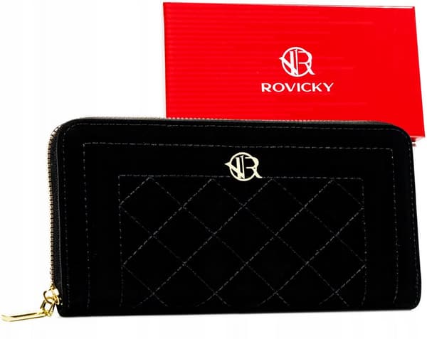 Prošívaná dámská peněženka-penál na zip - Rovicky