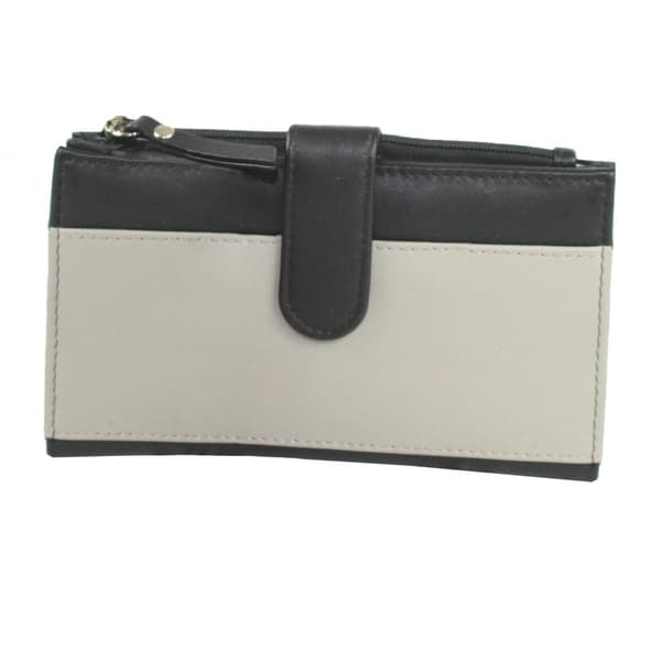 Eastern Counties Leather Womens/Ladies Mae Leather Purse Black/Light Grey One Size