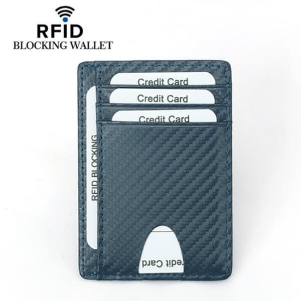 INF Miesten aito nahkainen RFID-suojattu ohut lompakko korttikotelolla