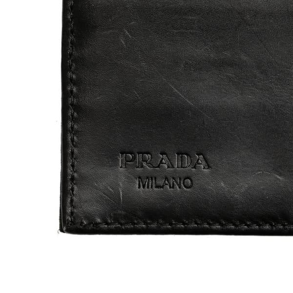 Pre-owned Prada Tessuto Small Wallet Black