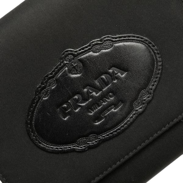 Pre-owned Prada Tessuto Small Wallet Black