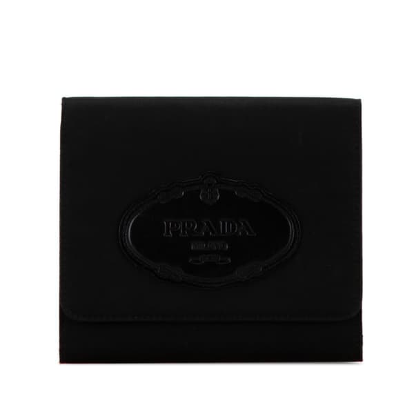 Pre-owned Prada Tessuto Small Wallet Black