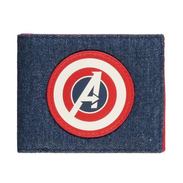Marvel Wallet Avengers A Logo ny officiell Blue Bifold för män