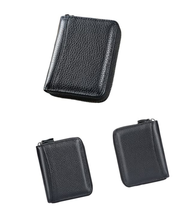 INF RFID-blockerande plånbok i äkta läder för män