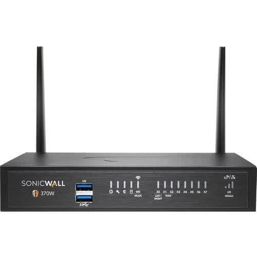 Trådlös router - SONICWALL - TZ370 - Svart färg - Internationell modell - 02-SSC-8058