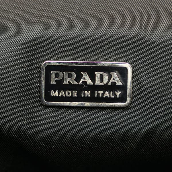 Pre-owned Prada Tessuto Double Zip Pouch Black