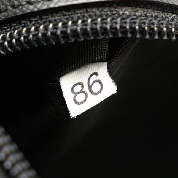 Pre-owned Prada Tessuto Double Zip Pouch Black