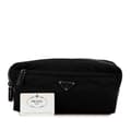 Miniatyrbilde 9 av 9: Pre-owned Prada Tessuto Double Zip Pouch Black