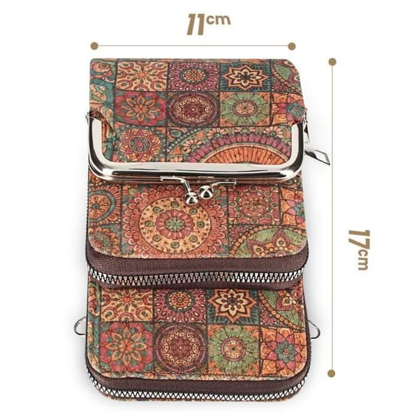 Etui - AVIZAR - Trippel Ficka - Mandala Motiv - Flerfärgad - Ekologiskt ansvarig