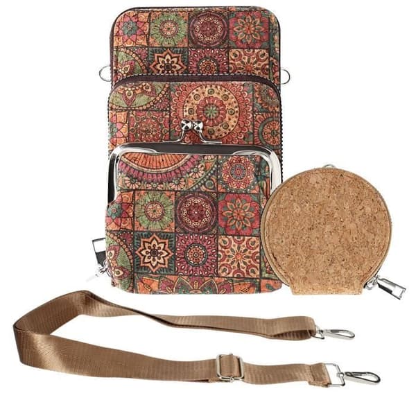 Etui - AVIZAR - Trippel Ficka - Mandala Motiv - Flerfärgad - Ekologiskt ansvarig