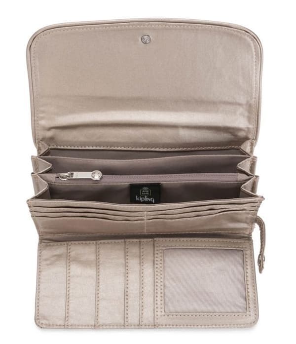 Plånbok - Kipling - Basic Plus Money Land Plånbok L - Beige - RFID-skydd - 10 fack