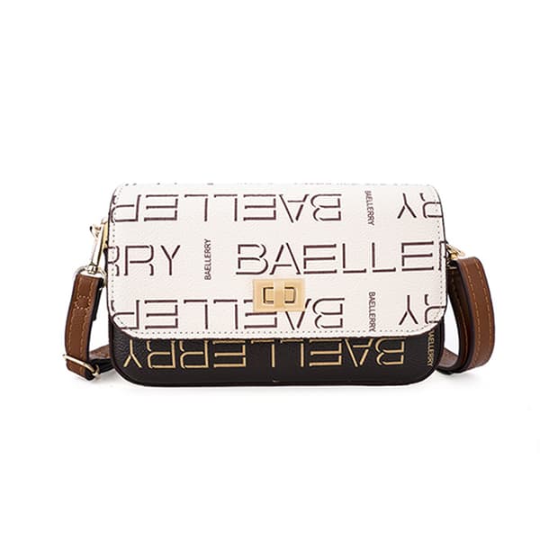 INF Off-White og brun skulderveske for kvinner