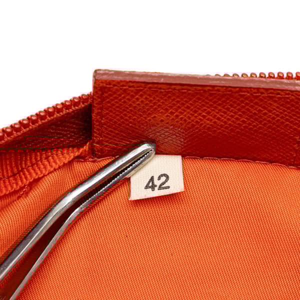 Pre-owned Prada Tessuto Pouch Orange