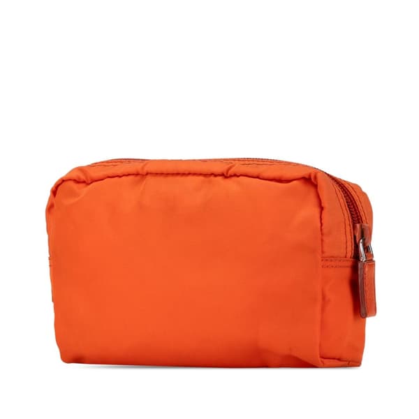 Pre-owned Prada Tessuto Pouch Orange
