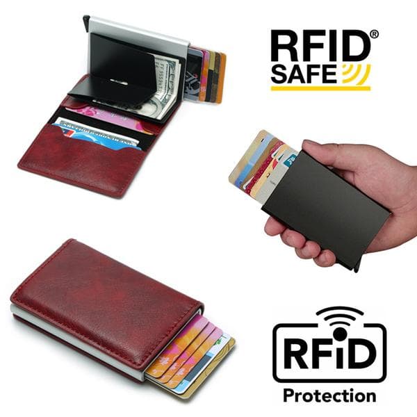 PopUp Smart card holder pushes forward 8 cards RFID-NFC Secure