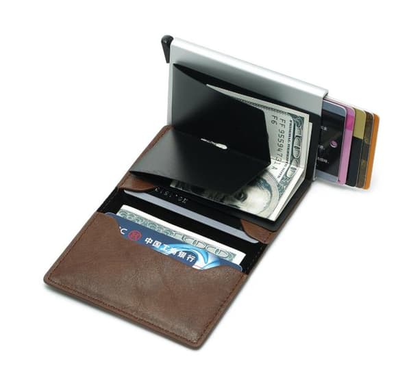 PopUp Smart card holder pushes forward 8 cards RFID-NFC Secure