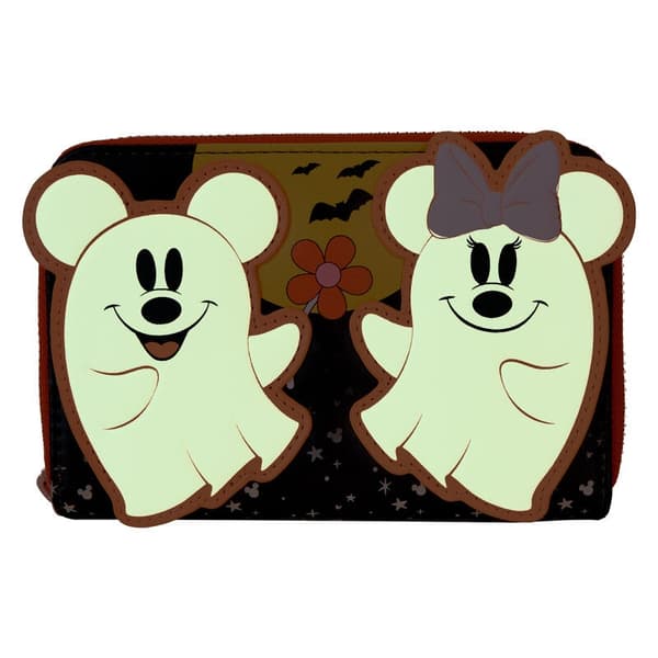 Loungefly Disney Mickey &#38; Minnie Floral Ghost wallet
