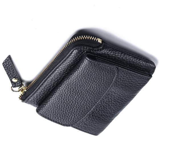 INF Blocking Slim Wallet til mænd, ægte læder minimalistisk tegnebog Women's