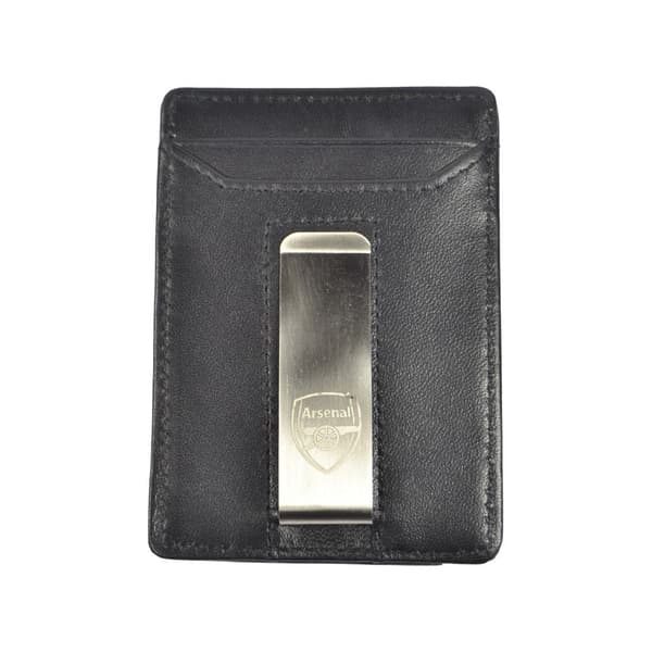 Arsenal FC Leather Money Clip Wallet Black One Size