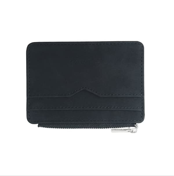 INF Ny slim bifold lommebok for menn med myntlomme med glidelås