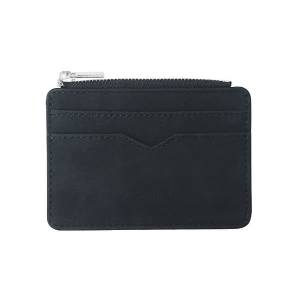 INF Ny slim bifold lommebok for menn med myntlomme med glidelås