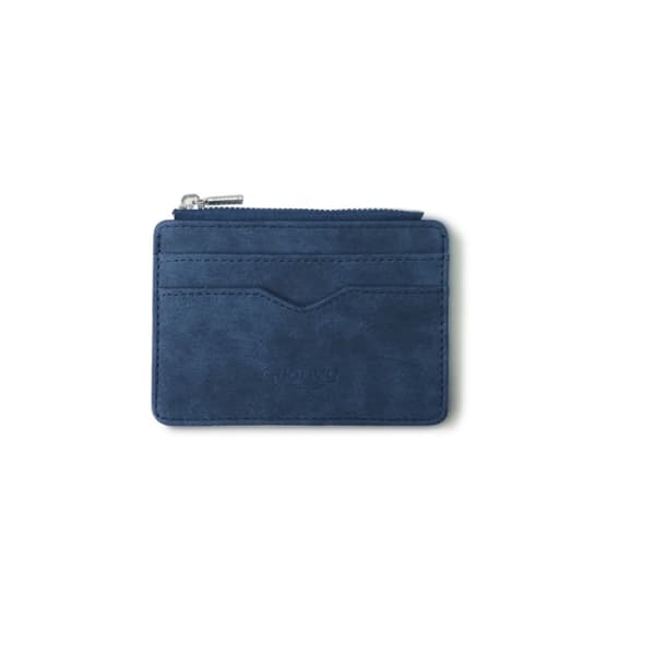INF Ny slim bifold lommebok for menn med myntlomme med glidelås