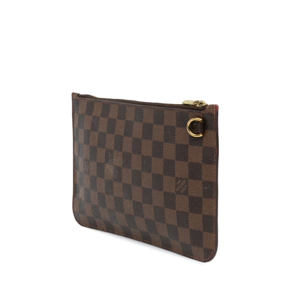 Pre-owned Louis Vuitton Damier Ebene Neverfull Pouch Brown