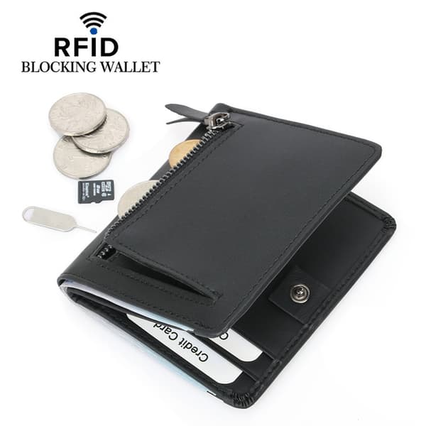 INF RFID-blockerande smal plånbok för män