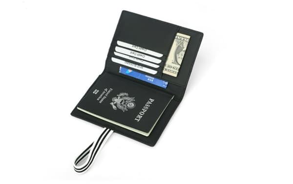INF RFID-läderpasshållare+bagageetikett