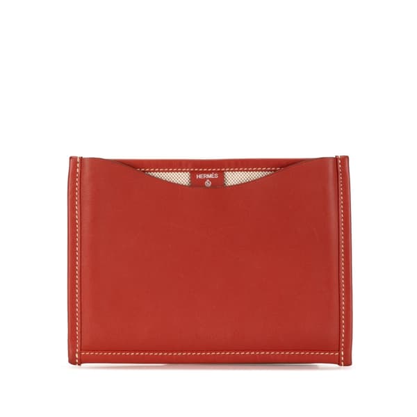 Pre-owned Hermès Petit H Swift Flaneur Forever Passport Case Red