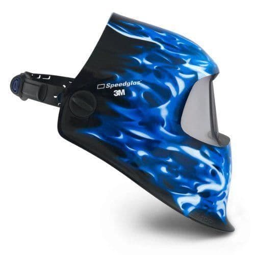 Svetsmask - 3M - Speedglas 100 - Kvalitetsoptik - Snabbt byte - Blå färg
