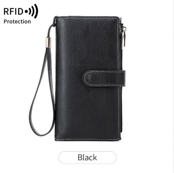 INF RFID-beskyttet Damepung i Kunstlæder - Sort