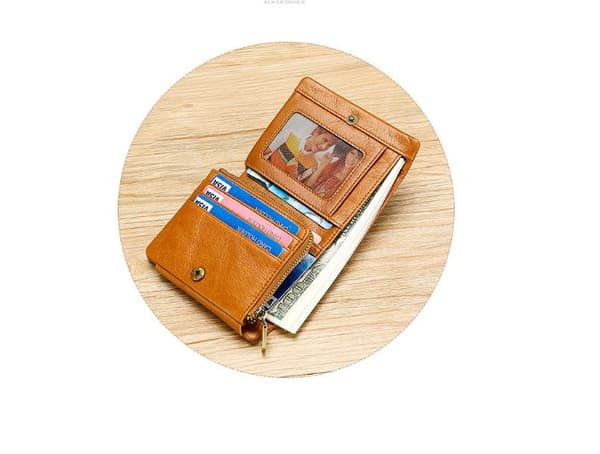 INF RFID-säker läderplånbok för män - Trippelvikt & Slim
